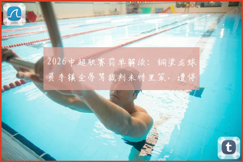 2026中超联赛罚单解读：铜梁龙球员李镇全辱骂裁判米特里策，遭停赛2场+罚款2万，职业球员赛场纪律警钟再响